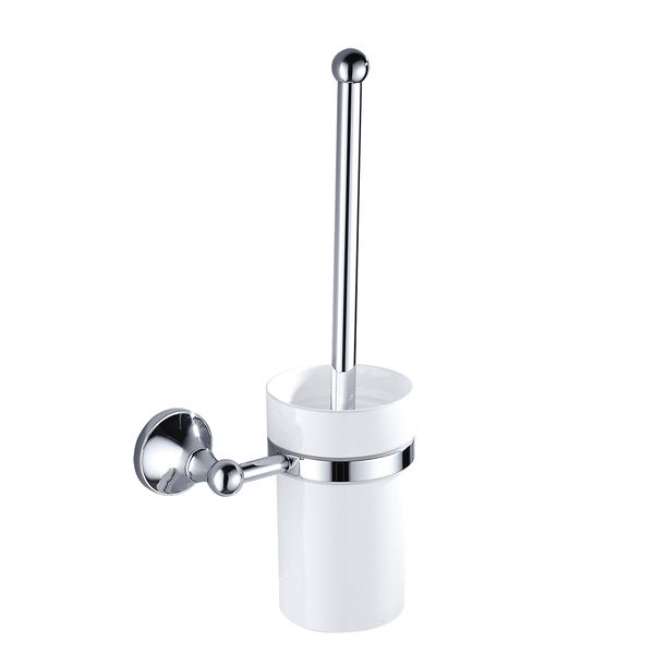 

round toilet brushes set glass cup brass holder wall mounted bathroom