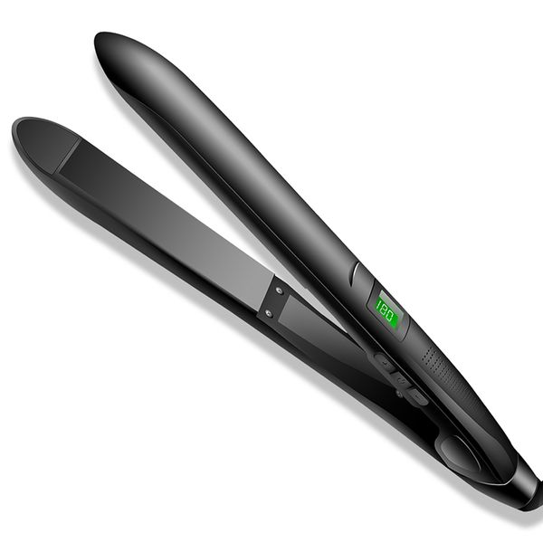 

lcd display titanium plates flat iron straightening hair curler iron styling tools professional hair straightener ing
