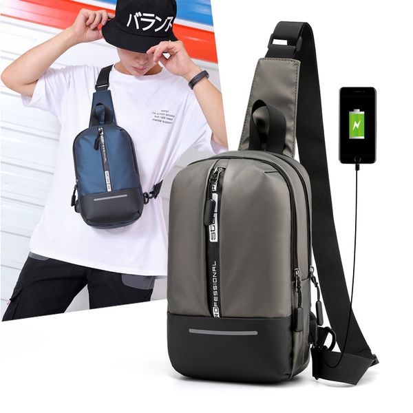 

men shoulder bags usb charging crossbody bags male anti theft chest bag school summer short trip messengers bag 2019 new arriva