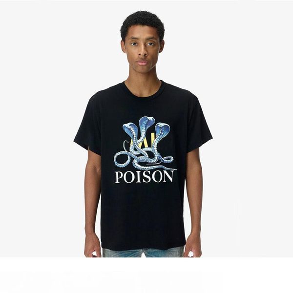 

luxury designer t shirt fashion men women viper printing summer t shirt designer t shirts short sleeve tees size s-xxl, White;black