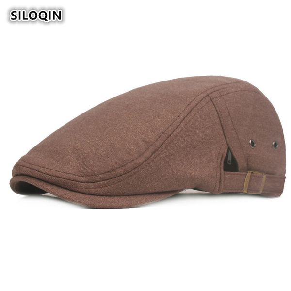 

siloqin adjustable size spring autumn men berets snapback fashion simple solid color wild tongue cap tourism motion hat gorras, Blue;gray