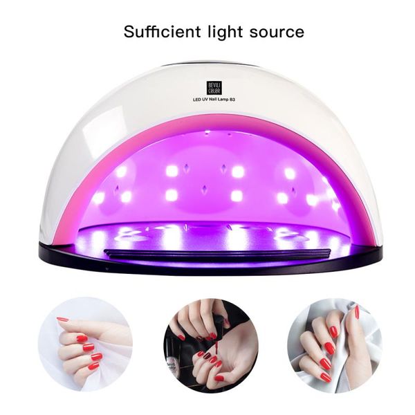 

80w led nail lamp professional uv nail gel dryer portable intelligent induction lamp gel machine tool