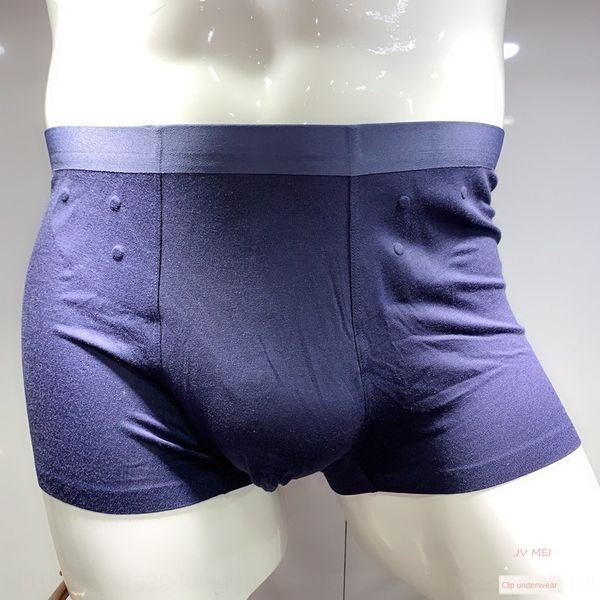 

graphene men's boxer magnetic energy men's guard pants plus fat underpants extra underpants, Black;white