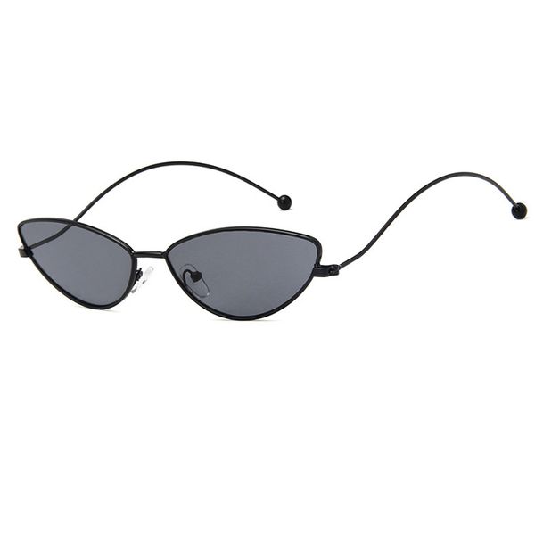 

new metal cat eye sunglasses women small triangle water drop shipping fashion sun glasses ladies gift uv400 sunglasses for women, White;black