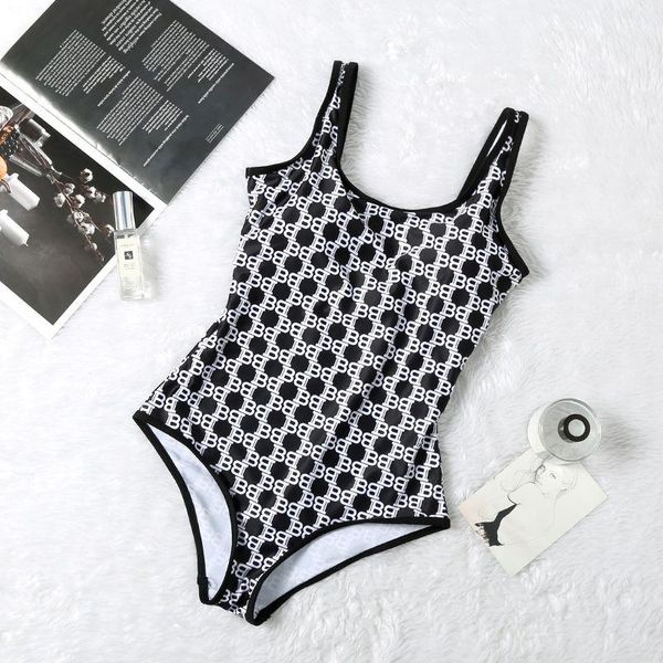 

ss20 new arrival designer bal swimsuit summer beach bikini swimwear for women size s-xl 002, White;black