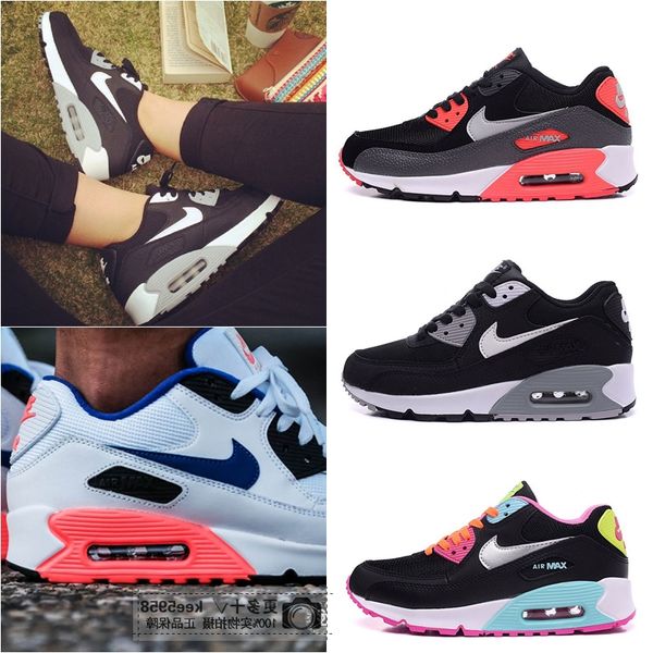 

new men womens shoes air 2019 max90 men and women running shoes sports trainer air cushion surface breathable sports shoes 36-46