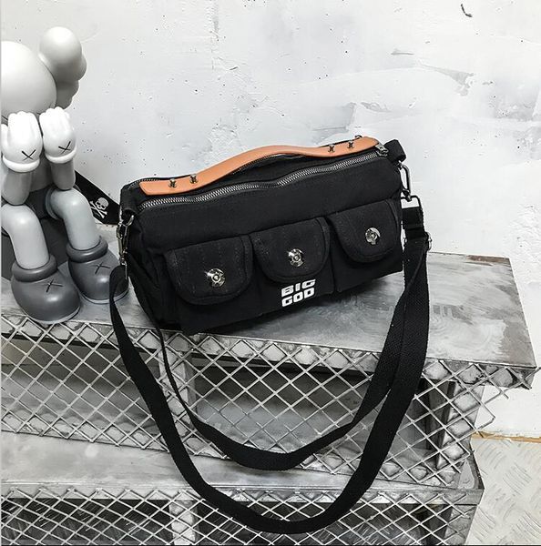 

wholesale men handbag multi-pocket fashion shoulder bag fashions multi-functional canvas messenger bags hong kong wind canvass backpack
