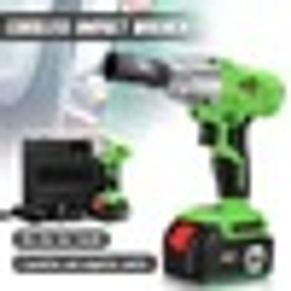

220v cordless impact electric wrench 12800-16800mah li battery hand drill socket 10mm wrench power tool with led light