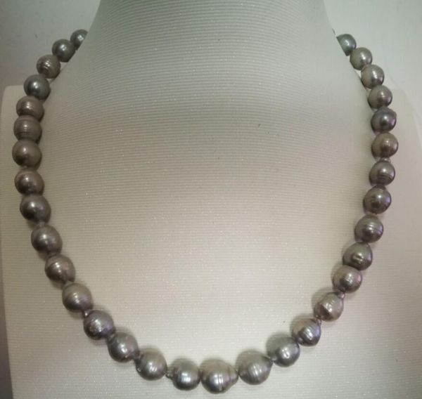 

fast fine pearls jewelry 12-13mm natural south sea baroque gray pearl necklace 18 ", Black