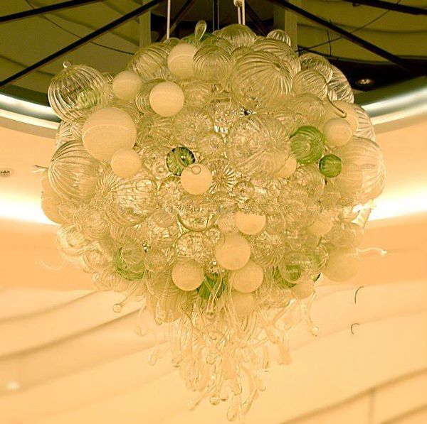 

new designer blown glass bubble chandelier custom made murano borosilicate glass modern crystal ceiling lamps for home