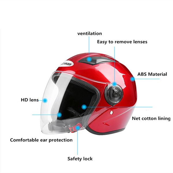 

helmet motorcycle open face moto racing motorcycle vintage helmets with lens capacete para motocicleta cascos para