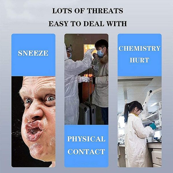 

disposable coveralls protective suit with attached hood, elastic wrist and ankle, zipper front with double-sided tape sealed (3 packs, large