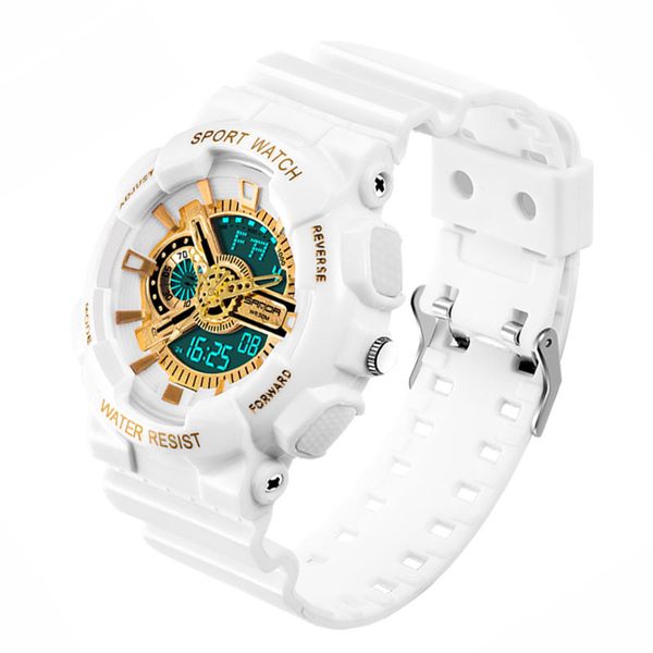 

2019 sanda clock waterdicht sport clocks heren led digital clock erk klok camping duiken relogio masculino, Slivery;brown