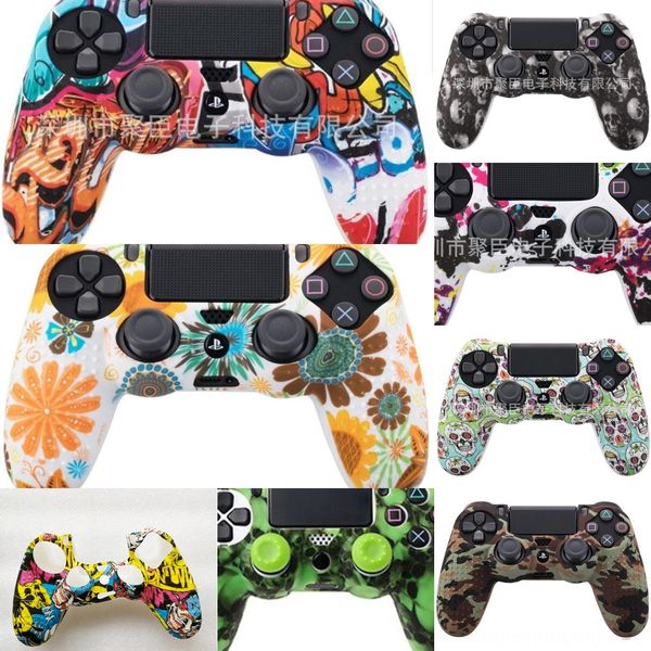 

fio70 силиконовая кожа gamepad grip cover kit case + 2 колпачка протектор для контроллера ps4