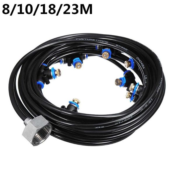 

outdoor garden 8/10/18m mist coolant system water sprinkler garden patio greenhouse plants cooling spray hose watering kits 1/2
