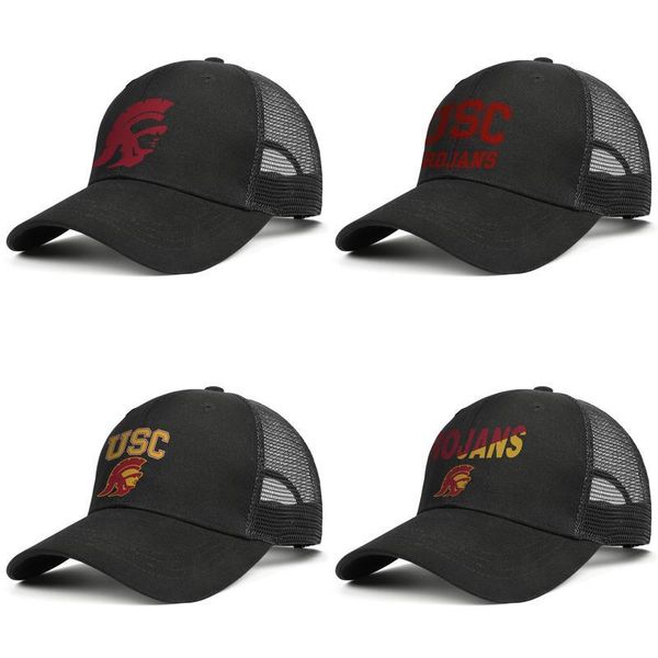 

usc trojans football basketball logo black mens and womens trucker cap ball design designer hipster mesh hats mesh marble print old flag, Blue;gray
