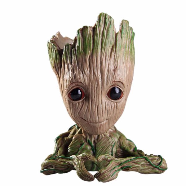 

pretty baby groot flowerpot flower pot planter action figures guardians of the galaxy toy tree man cute model toy pen pot