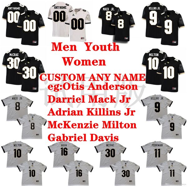 

ucf knights jerseys mckenzie milton dillon gabriel greg mccrae mack jr 2019 ncaa football jersey custom any name number black white 150th