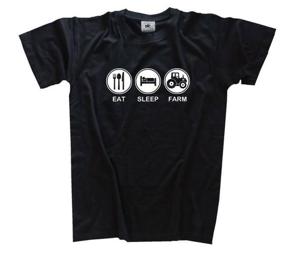

eat sleep farm farmer traktorist traktor landwirt t-shirt s-xxxl, White;black