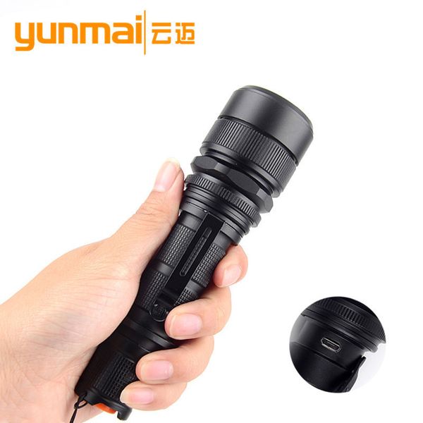 

new pattern usb charge tactic l2 flexible zoom light led flashlight