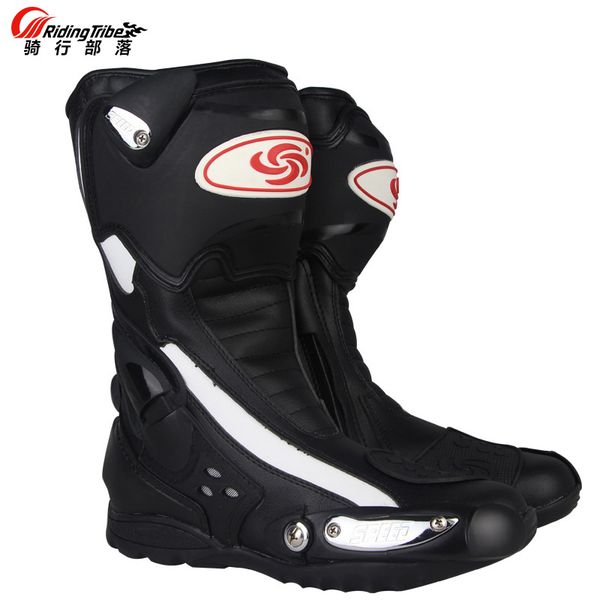 

pro-biker speed bikers motorcycle boots wear-resistant microfiber leather racing motocross boots moto riding motorbike shoes