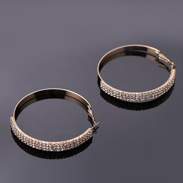

diamond jewelry personality round ear nail hollow out earring earrings, Golden