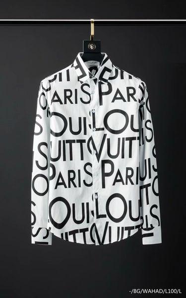 

2019 new men hirt de igner brand hirt long leeve hirt 004 men dre hirt french brand printing 100 cotton