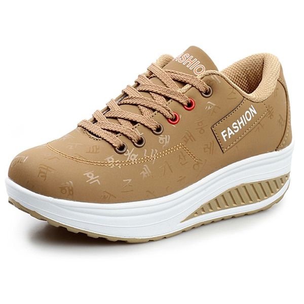

walking shoes 2020 new women's shoes lightweight comfortable lace-up brand designer womens sneakers platform wedge heels sneaker