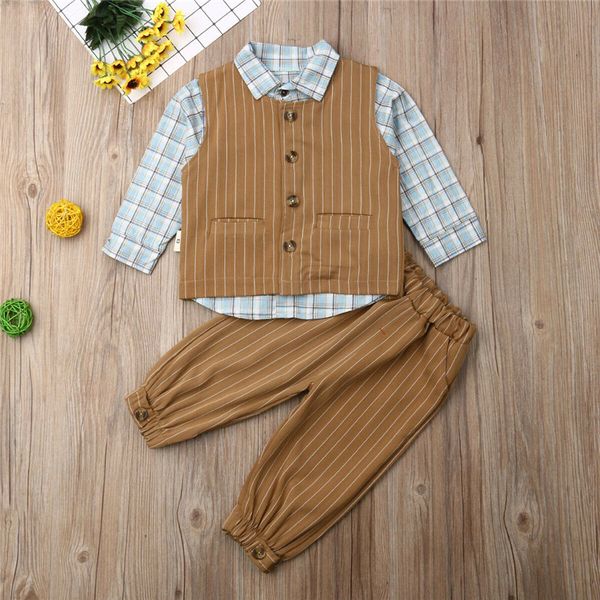 

pudcoco autumn newborn kids baby boys formal suit tuxedo gentleman long sleeve pants coat outfit clothing 3pcs, White