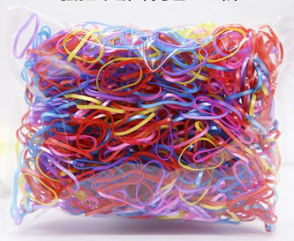 

500bag 500pcs/bag children tpu rubber bands ponytail holder elastic hair band, Slivery;white