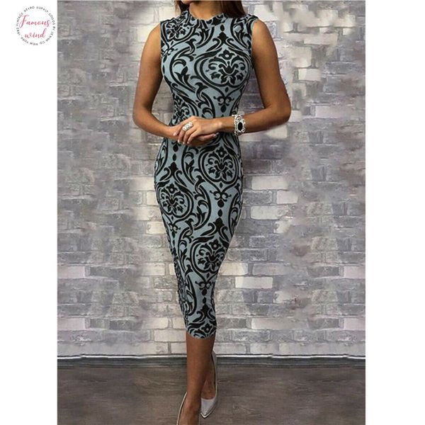 

2020 casual dresses style plus size women ladies summer dress sleeveless floral boho party bodycon dress clothing robe femme, Black;gray