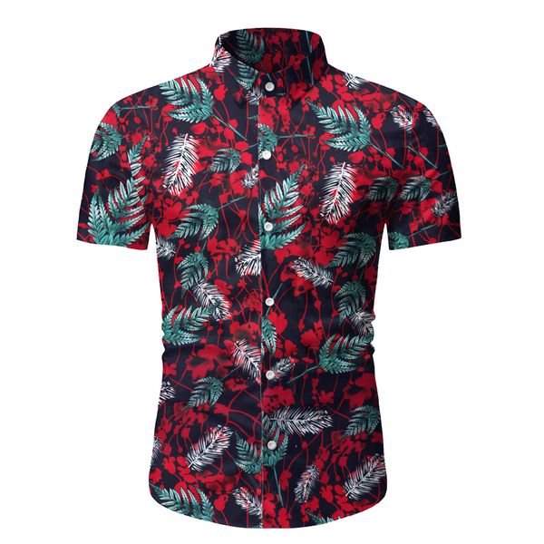 

mens hipster tropical beach shirts 2020 brand casual hawaiian shirt men slim fit short sleeve shirt party holiday chemise homme, White;black