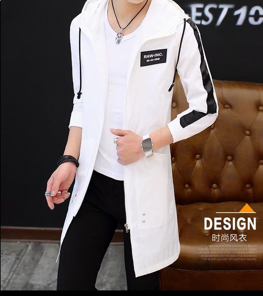 

2019 spring jacket men hooded handsome jacket explosion trend fashion men's, Black;brown