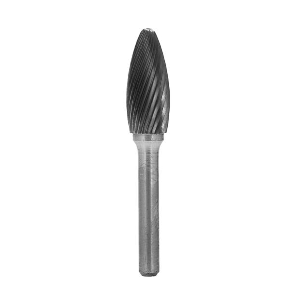

12mm x 32mm single cut flame shape tungsten carbide bur rotary file bit