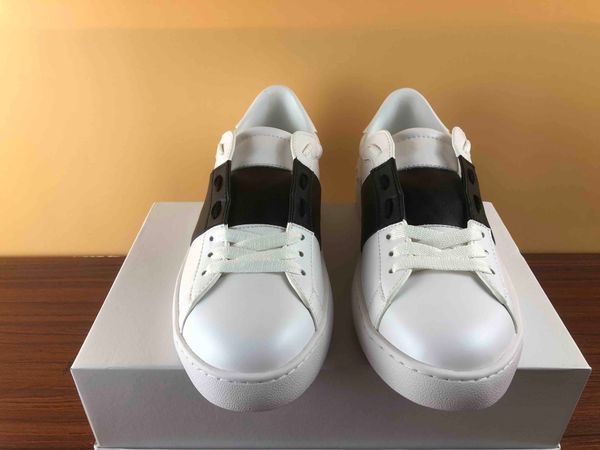 

selling fashion men women luxury designer shoes open black bandage classic real leather casual brand shoes designer size 34-46 c09