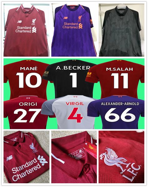 

19 thailand quality liverpool occer jer ey m alah mane firmino virgil hender on robert on home away jer ey