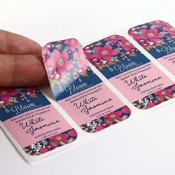 

printed waterproof sticker, pet roll adhesive labels for plastic container
