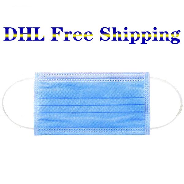 

spot disposable masks 3-layer dust mask face protection bacteria anti-fog men and women masks spot dhl ing