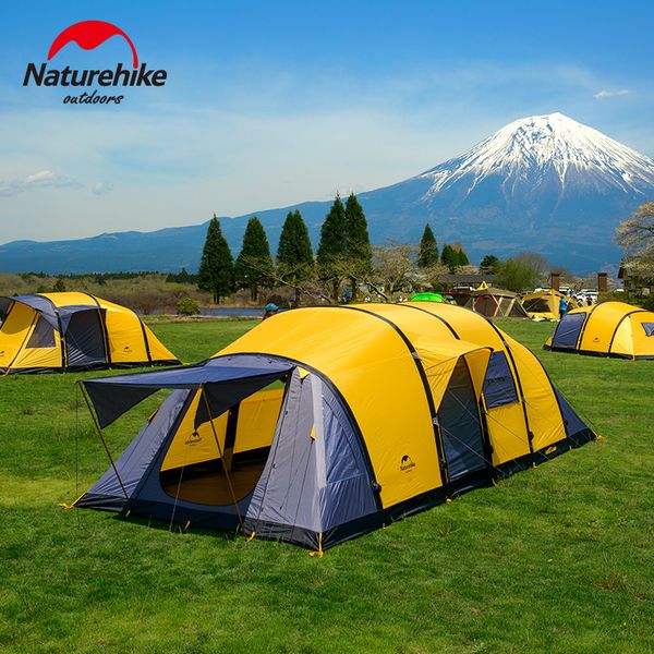 

naturehike 3- 10 person large camping tent inflating family team camp tents nh17t400-t wormhole airpole