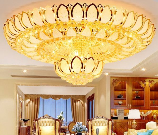 Led Modern Ceiling Lighting Fixture Crystal Ceiling Lights Round