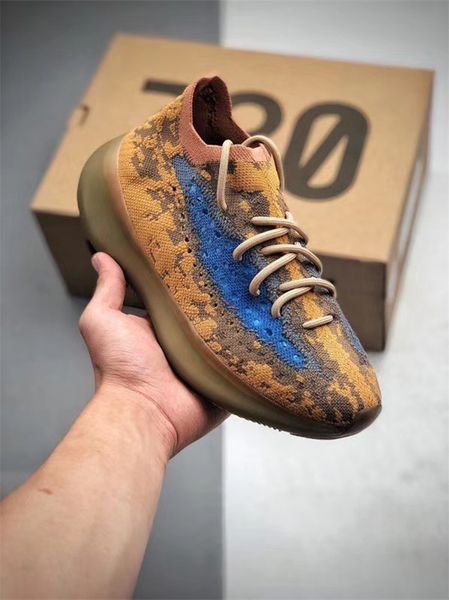 

2020 лучшие оригиналы 380 синий овсяные 3m отражательный инопланетный туман мужчины женщины кроссовки канье уэст кроссовки спортивные с коро