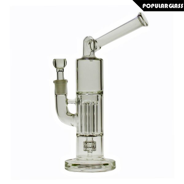 

SAML GLASS 26CM Высокая матрица Perc Bong Mini 4 Pillar Dab Rig Стеклянные трубки для курения воды Толстый стеклянный шарнир размером 14,4 мм PG5027 (FC-711)