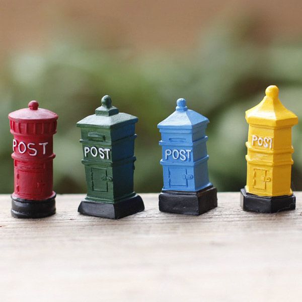 

retro postbox micro landscape decorations garden diy decorbecause it is hand-cut reasons, there may be a small part of a 7, but most of the