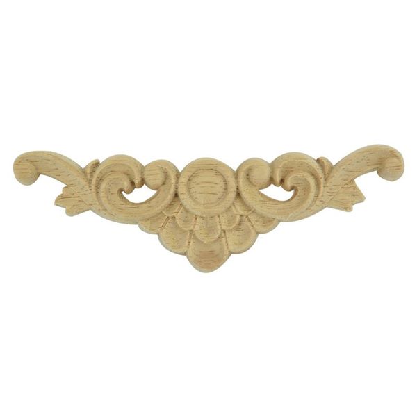 

1x rubber wood резные аппликация ретро-мебель craft декор 13 * 4см