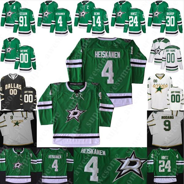 

dallas stars jersey ben bishop jamie benn miro heiskanen joe pavelski alexander radulov john klingberg corey perry esa lindell roope hintz, Black;red