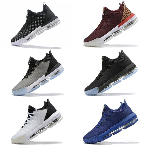 

2019 new lebron 16 xvi low basketball shoes university red/varsity royal men outdoor sports shoes 16s kids mens designer sports trainers, Black