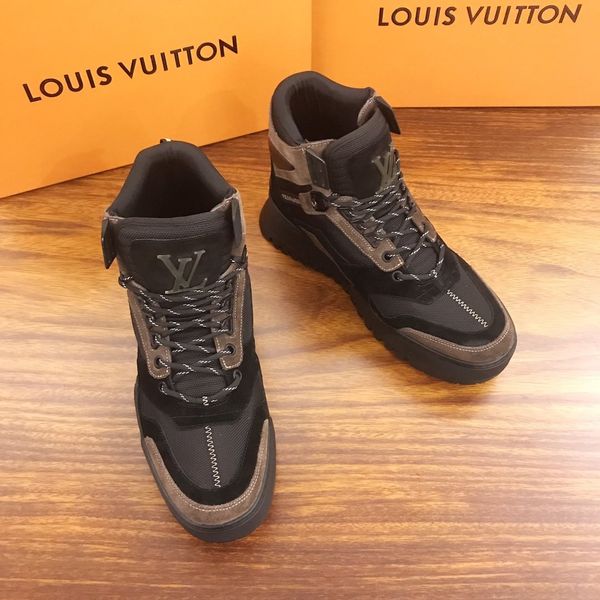 

fast delivery new men's luxury sports casual shoes fashion brand winter design platform high-classic pattern dgh, Black