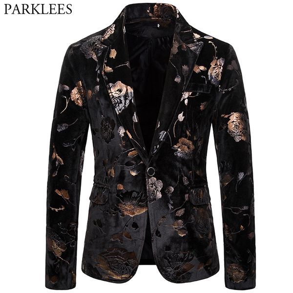 

men's rose floral blazer black wedding prom nightclub singer party stage performance mens suit jacket blazer masculino jaquetas, White;black