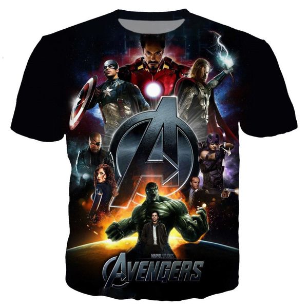 

2019 new marvel avengers endgame 4 3d printed iron man captain america t-shirts compression fitness quick dry superhero tees q713, White;black