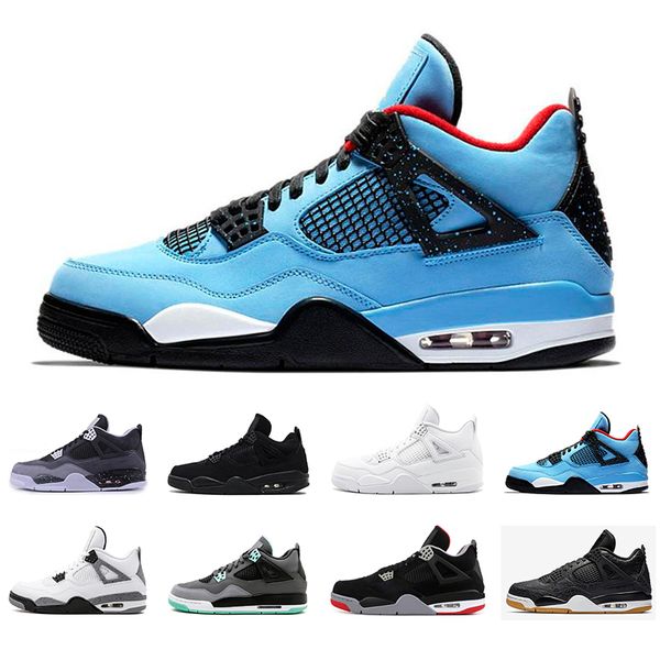 

brand 4 loyal blue 2019 basketball shoes 4s breathe sports sneakers cool grey fear pack mens trianers 7-13